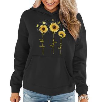 Christian For Sunflower Faith Hope Love Women Hoodie - Monsterry