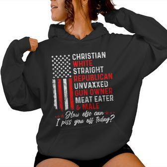 Christian White Straight Republican Unvaxxed Gun Owner Women Hoodie - Thegiftio UK