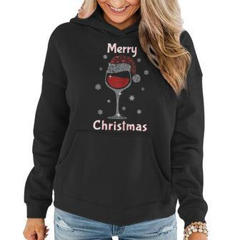 Christmas Outfit Wine Glass Christmas Women Hoodie - Thegiftio UK