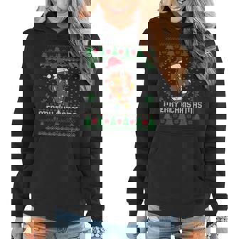 This Is My Christmas Pjamama Football With Santa Hat Xmas Women Hoodie - Thegiftio