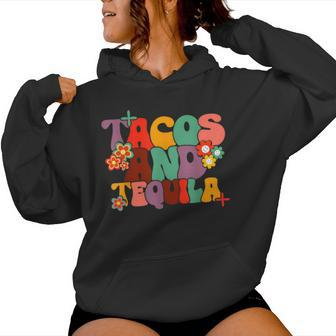 Cinco De Mayo Theme Bachelorette Party Tacos And Tequila Women Hoodie - Seseable