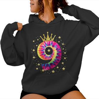 Colorful Tie Dye 9 Year Old Girls 9Th Bday Women Hoodie - Thegiftio UK