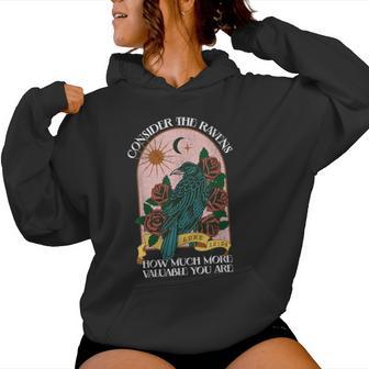 Consider The Ravens Bird Luke 12 24 Bible Verse Christian Women Hoodie - Monsterry