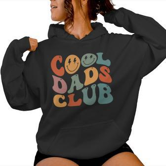 Cool Dads Club Retro Groovy Smile Dad Father's Day Women Hoodie - Seseable