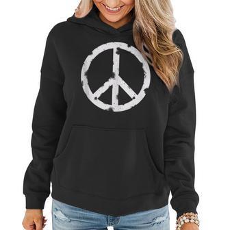 Cool Distressed Hippie Peace Sign Vintage Hippy Men Women Hoodie - Monsterry UK