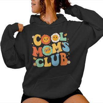 Cool Moms Club Groovy Mother's Day Floral Flower Women Hoodie - Seseable