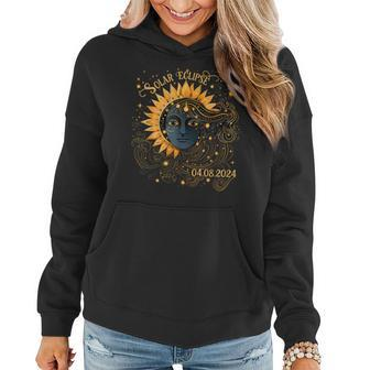 Cosmos Girl Total Solar Eclipse Watching April 8 2024 Women Hoodie - Monsterry UK