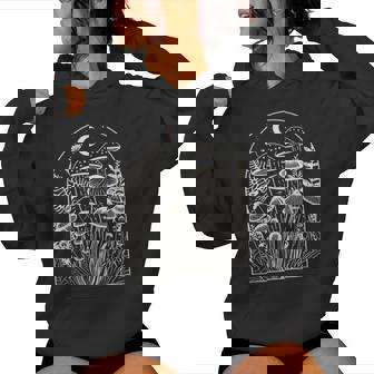 Cottagecore Aesthetic Mushroom Forest Moon Cute Mushrooms Women Hoodie - Thegiftio UK