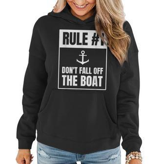 Cruise Rule 1 Don't Fall Off The Boat Women Hoodie - Monsterry UK