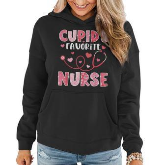 Cupid's Favorite Nurse Valentine's Day Women Hoodie - Monsterry AU