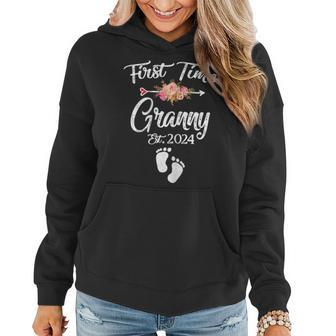 Cute First Time Granny 2024 Mother's Day New Granny Women Women Hoodie - Monsterry UK