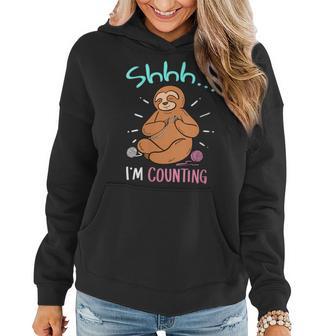 Cute I'm Counting Sloth Crochet Joke Crocheting Women Hoodie - Monsterry