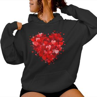 Cute Love Heart Graphic Valentine's Day Women Hoodie - Thegiftio UK