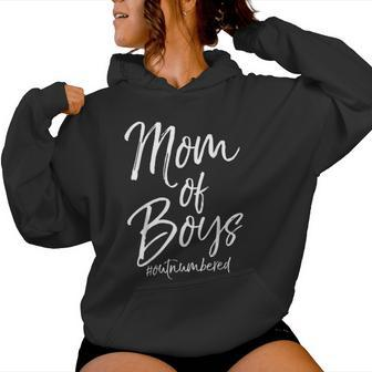 Cute Mother's Day From Sons Mom Of Boys Outnumbered Women Hoodie - Thegiftio UK