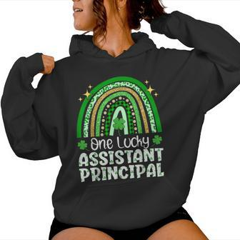 Cute One Lucky Assistant Principal Rainbow St Patrick’S Day Women Hoodie - Seseable