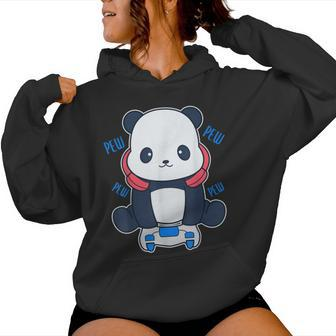 Cute Panda Gaming Graphic Panda Bear Women Hoodie - Thegiftio UK