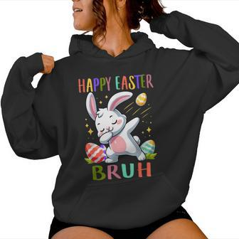 Dabbing Bunny Easter Bruh Boy Girl Kid Women Hoodie - Seseable