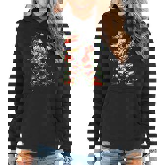 Dabbing Santa For Boys Girls Christmas Tree Lights Women Hoodie - Monsterry