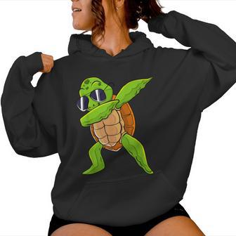 Dabbing Sea Turtle Animal Lover Save The Turtles Women Hoodie - Thegiftio UK