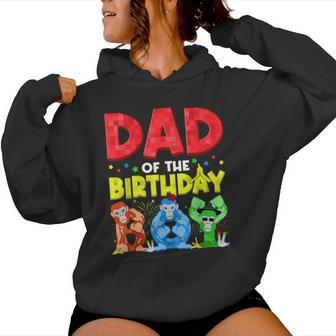 Dad And Mom Birthday Boy Gorilla Game Family Matching Women Hoodie - Monsterry AU