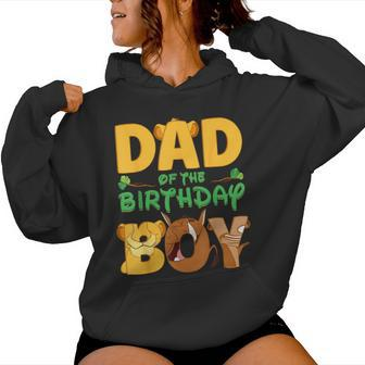 Dad And Mom Birthday Boy Lion Family Matching Father Day Women Hoodie - Monsterry