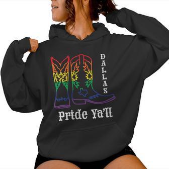 Dallas Texas Pride Ya'll Lgbtq Cowboy For Gay Pride Month Women Hoodie - Monsterry CA