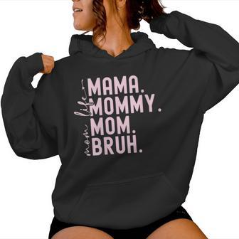 Damen Mama Mama Frauen Lustig Mama Leben Muttertag Mama Grafik Mit-Ausschnitt Kapuzenpullover für Damen - Geschenkecke