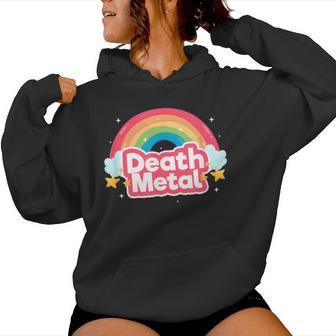 Death Metal Rainbow Rock Music Band Musician Women Hoodie - Thegiftio UK