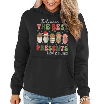 Delivering The Best Presents Labor Delivery Nurse Christmas Women Hoodie - Monsterry AU