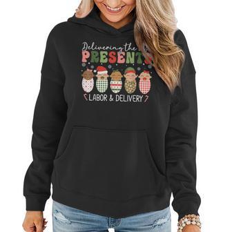 Delivering The Best Presents Labor Delivery Nurse Christmas Women Hoodie - Monsterry DE