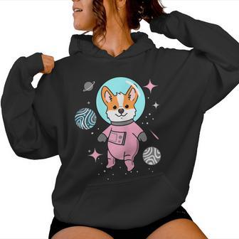 Demigirl Corgi In Space Demigirl Pride Women Hoodie - Monsterry