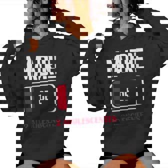 Día De La Madre Original Madre De 2 Adolescentes Cuello Sudadera con capucha para mujer - Regaloses