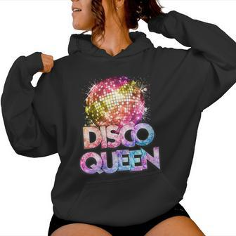 Disco Queen 70'S Disco Themed Vintage Seventies Costume Women Hoodie - Monsterry UK