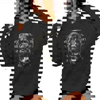 Diseño De Arte De Cara De Perro Labrador Para Es Y Sin Mangas Sudadera con capucha para mujer - Regaloses