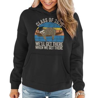 Distressed 8Th Grade Class Of 2026 Sloth Grow With Me Grad Women Hoodie - Monsterry CA