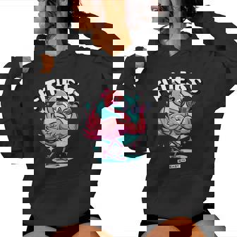 Divertido Flamenco Lindo Gimnasio Entrenamiento Es Fitness Entrenamiento Sudadera con capucha para mujer - Regaloses