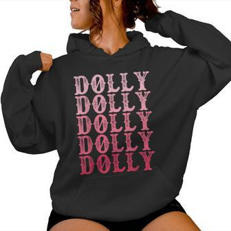Dolly First Name Girl Vintage Style 70S Personalized Retro Women Hoodie - Monsterry AU
