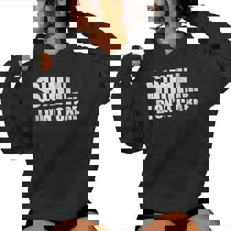 I Don't Care Sarcastic Message Distressed Women Hoodie - Thegiftio