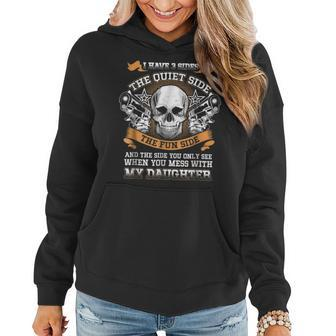 Don't Mess With My Daughter For Dad & Mom Vintage Women Hoodie | Mazezy