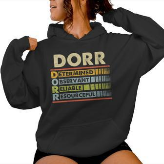 Dorr Family Name Last Name Dorr Women Hoodie - Seseable