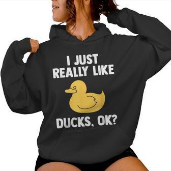 Duck For Quack Quakin Youth Rubber Ducky Women Hoodie - Monsterry DE