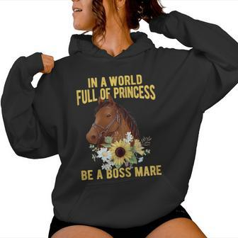 Dy Floral Be A Boss Mare Equestrian Horse Girl Sayings Women Hoodie - Monsterry CA