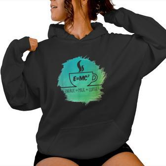 E Mc 2 Squared Coffee Science Physics Math Lover Women Hoodie - Monsterry CA