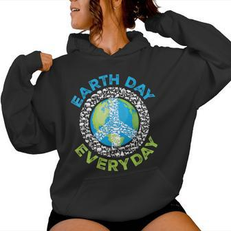 Earth Day Everyday Peace Earth Animals Teacher Women Hoodie - Seseable