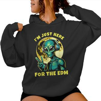 Edm Electronic Music Dj Rave Alien Women Women Hoodie - Monsterry