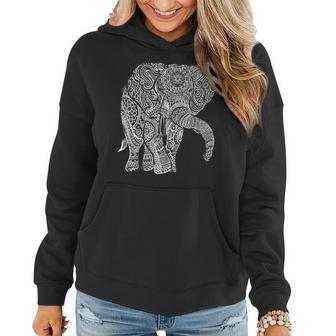 Elephant Graphic Mandala Bohemian Type & Women Women Hoodie - Monsterry CA
