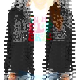 In My Elf Era Groovy Xmas Christmas Elf Women Hoodie | Mazezy