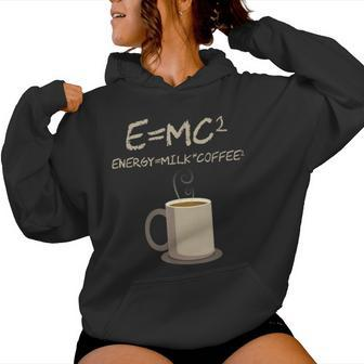 EMc2 Science Coffee Energy Milk Coffee Women Hoodie - Thegiftio UK