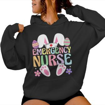 Emergency Department Nurse Easter Bunny Easter Day Er Nurse Women Hoodie - Monsterry CA
