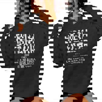 English Teacher Definition Sudadera con capucha para mujer - Regaloses